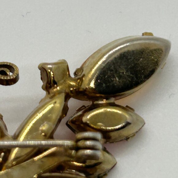 Vintage Juliana Butterfly Brooch Orange Amber Rhinestone DeLizza & Elster #1795 - Picture 11 of 16